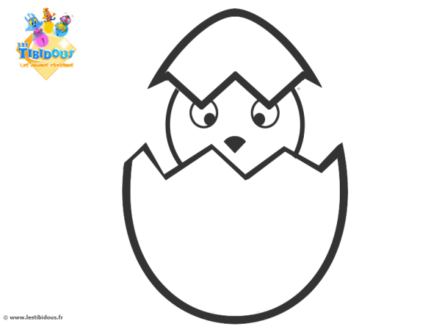 Site pour enfants - Les Tibidous - Coloriages sur Pâques - Oeufs et